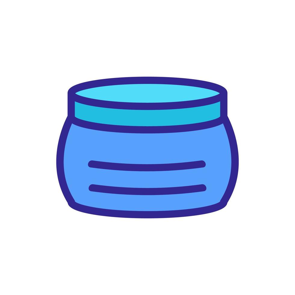 cream jar icon vector outline illustration