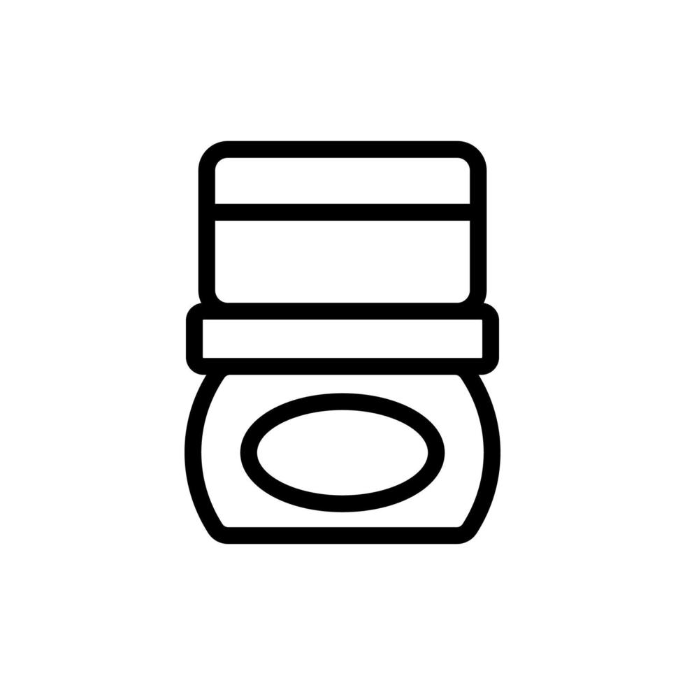 two moisturizers one on top of other icon vector outline illustration