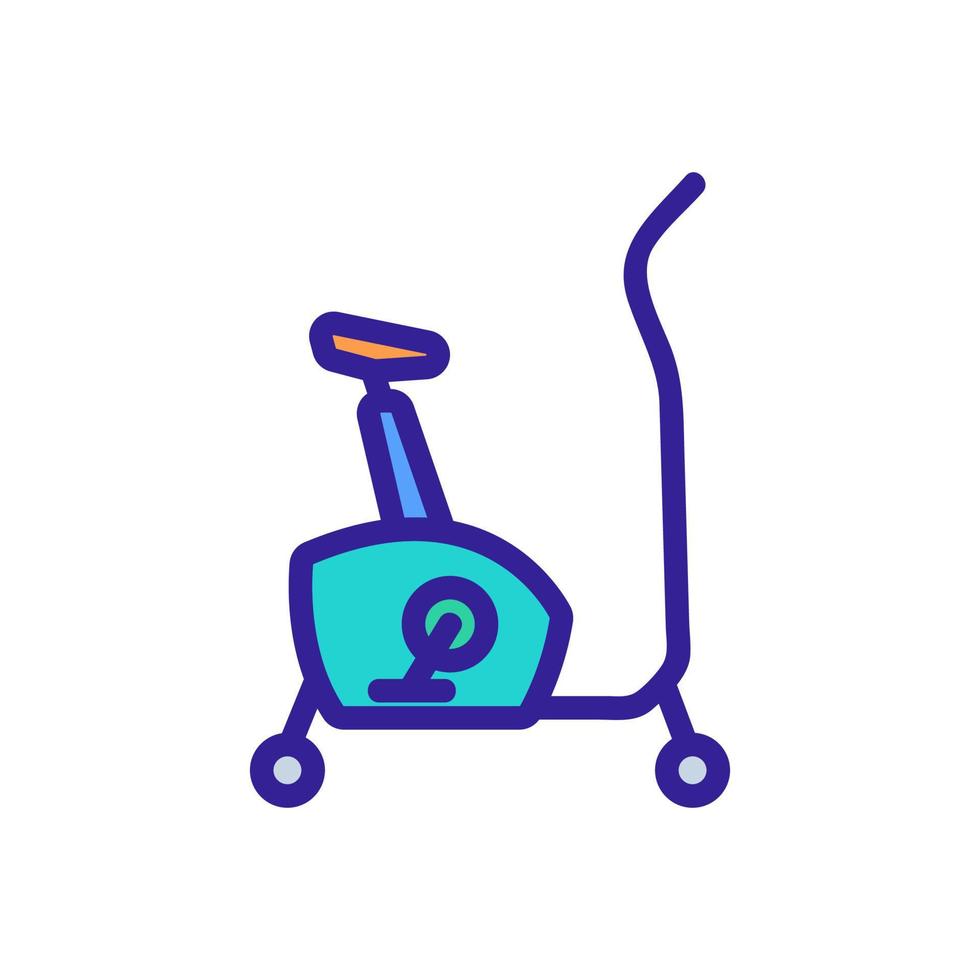bicicleta estática cardio dispositivo deportivo icono vector contorno ilustración