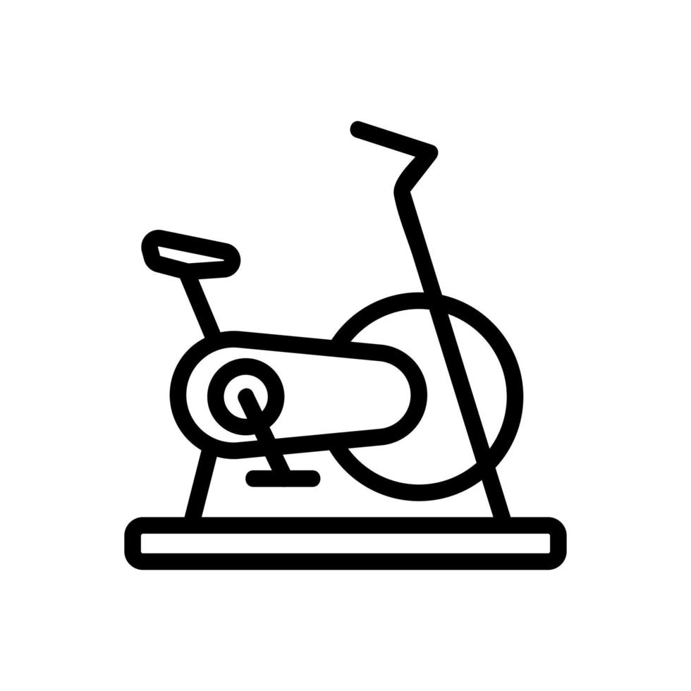 exercise bike sport gym tool icon vector outline illustration