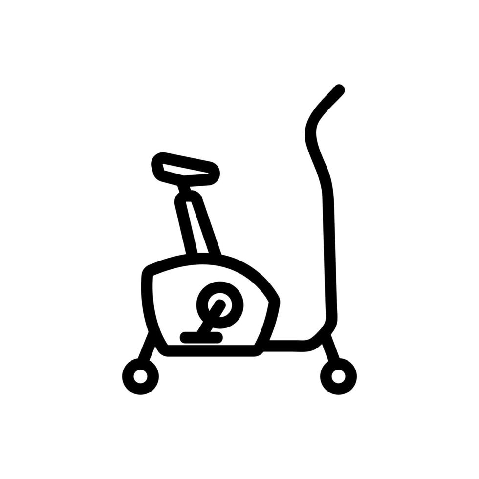 exercise bike cardio sportive device icon vector outline illustration