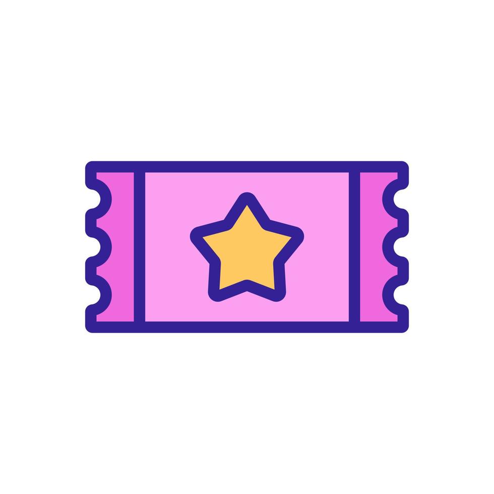 ticket to the museum icon vector. Isolated contour symbol illustration vector