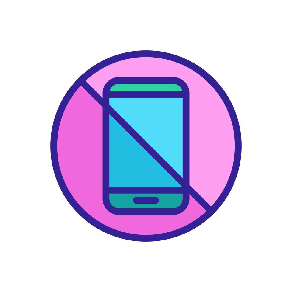 The phone is banned icon vector. Isolated contour symbol illustration vector