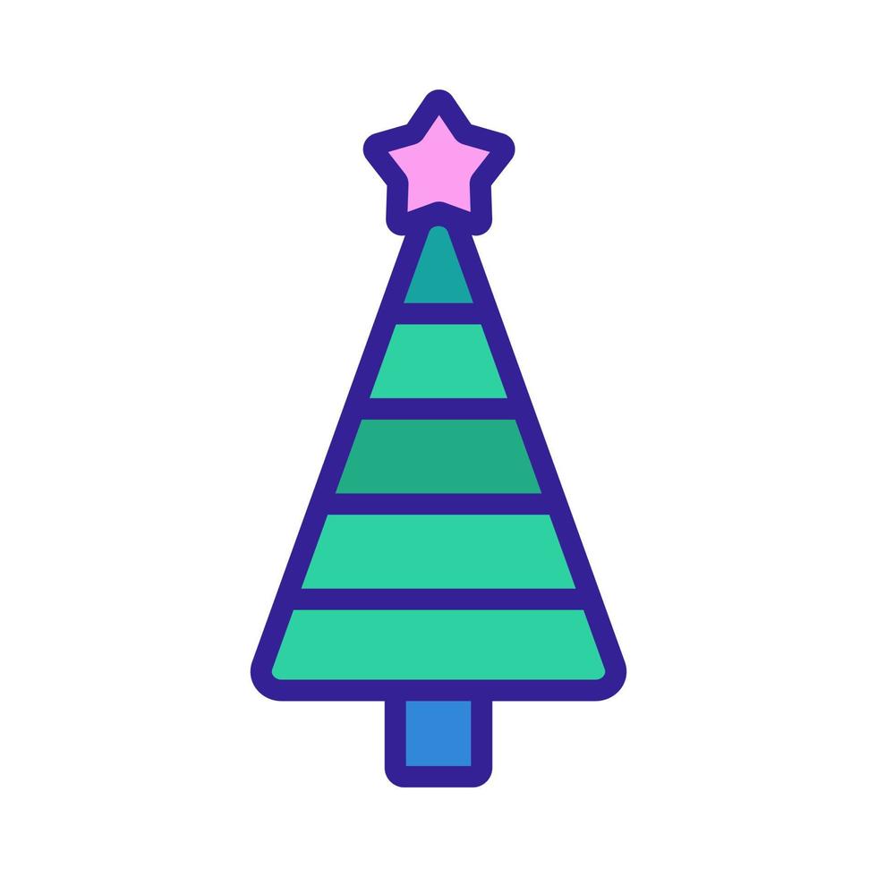 the pine tree icon vector. Isolated contour symbol illustration vector