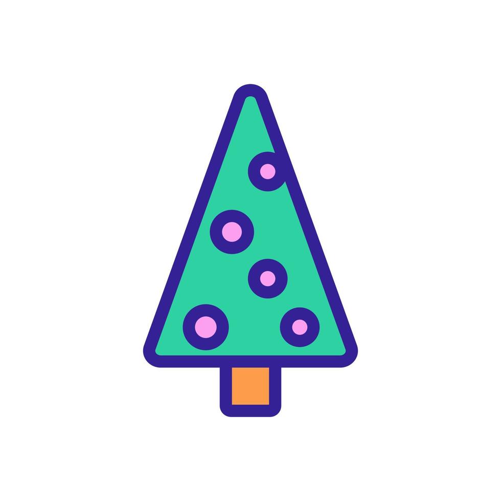 evergreen Christmas tree icon vector. Isolated contour symbol illustration vector