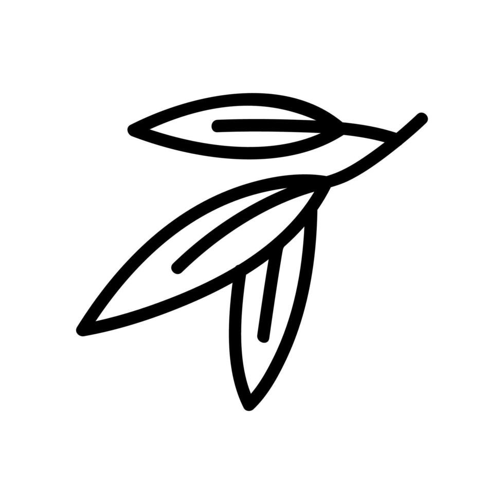 eucalyptus plant leaves icon vector outline illustration