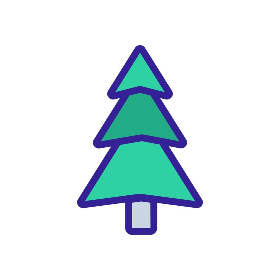 evergreen Christmas tree icon vector. Isolated contour symbol illustration vector