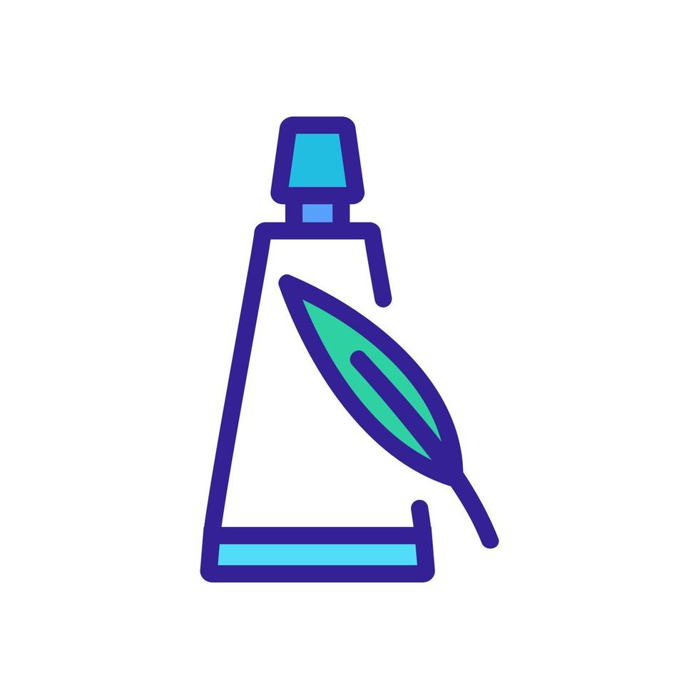 eucalyptus toothpaste tube icon vector outline illustration