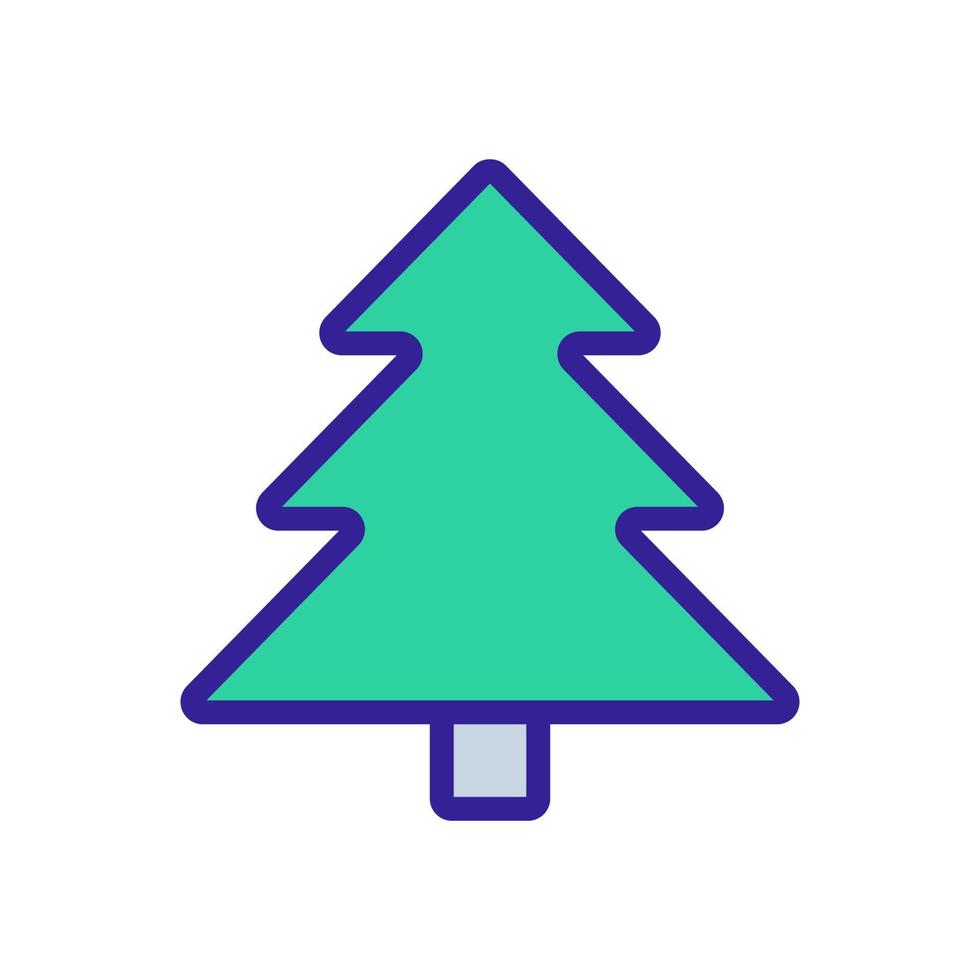 the pine tree icon vector. Isolated contour symbol illustration vector