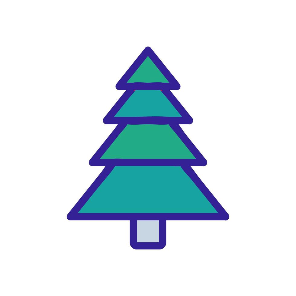 evergreen Christmas tree icon vector. Isolated contour symbol illustration vector