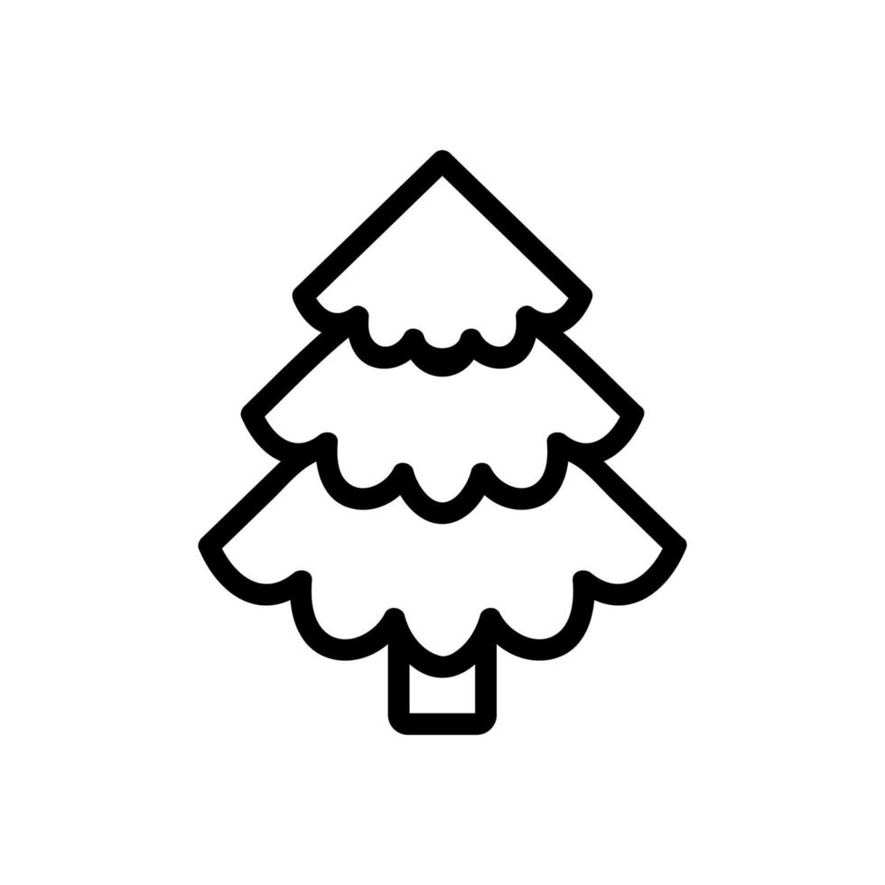 vector de icono de árbol de navidad. ilustración de símbolo de contorno aislado