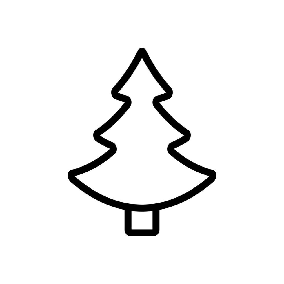 the pine tree icon vector. Isolated contour symbol illustration vector