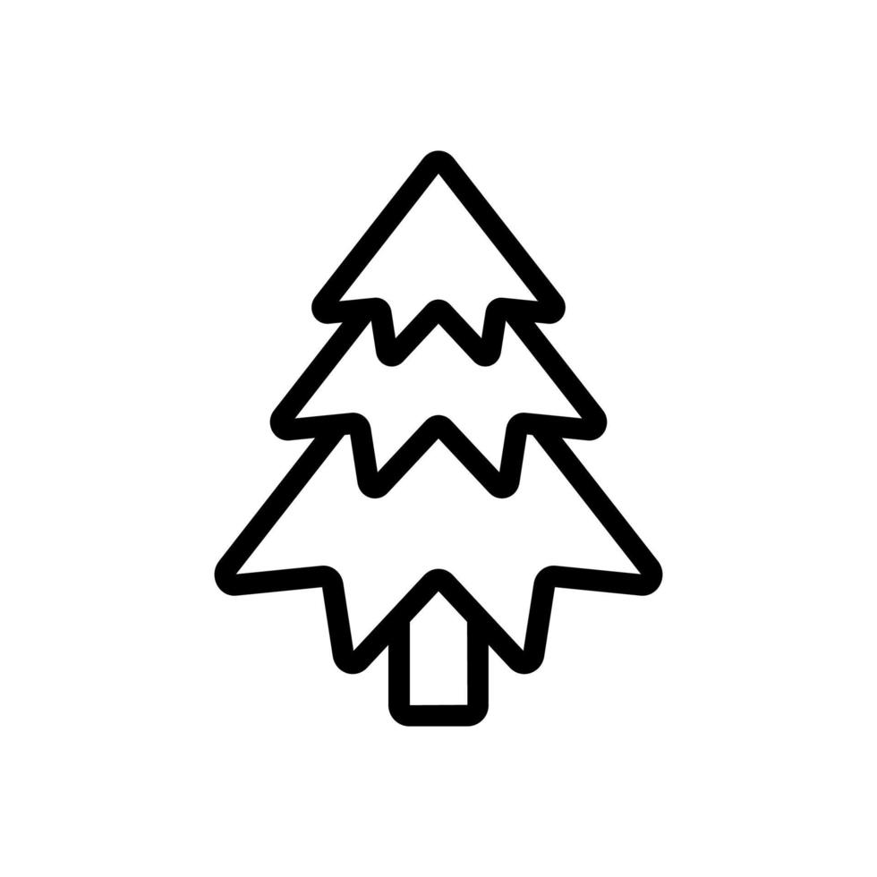 evergreen Christmas tree icon vector. Isolated contour symbol illustration 9950994 Vector Art at 