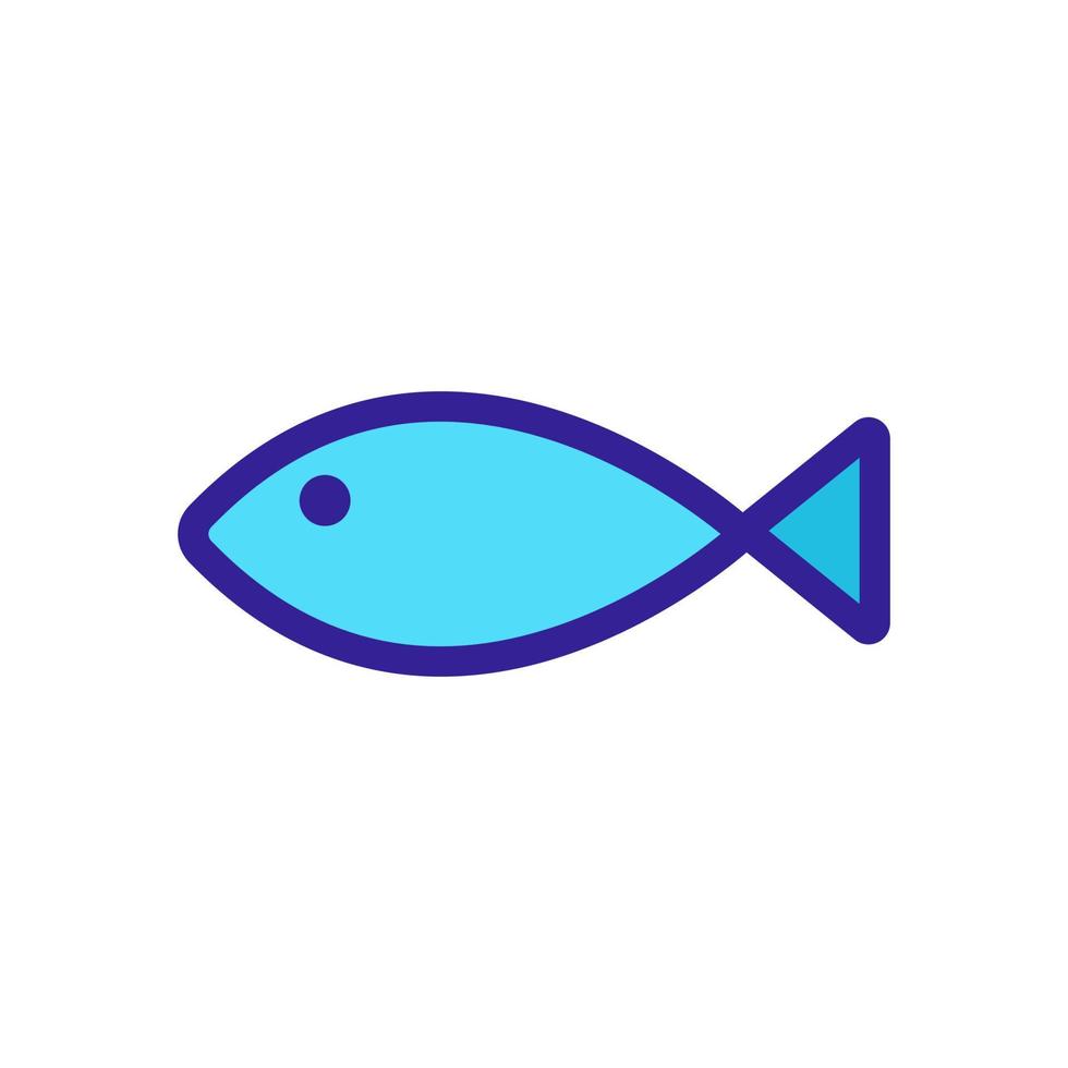 Fish icon vector. Isolated contour symbol illustration vector