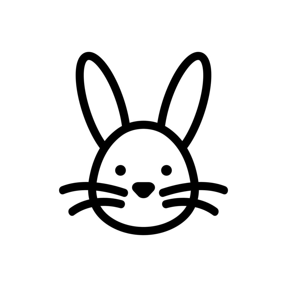 Easter bunny icon vector. Isolated contour symbol illustration vector