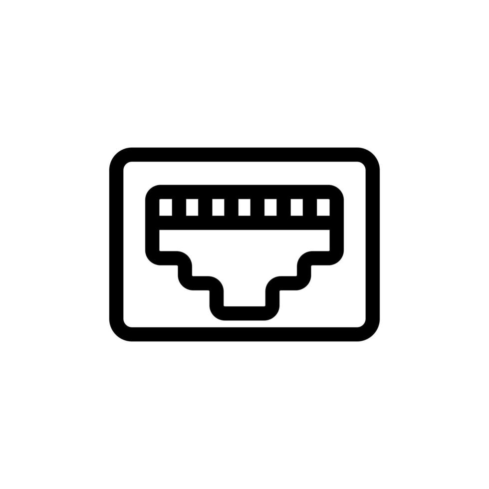 The outlet is an internet vector icon. Isolated contour symbol illustration