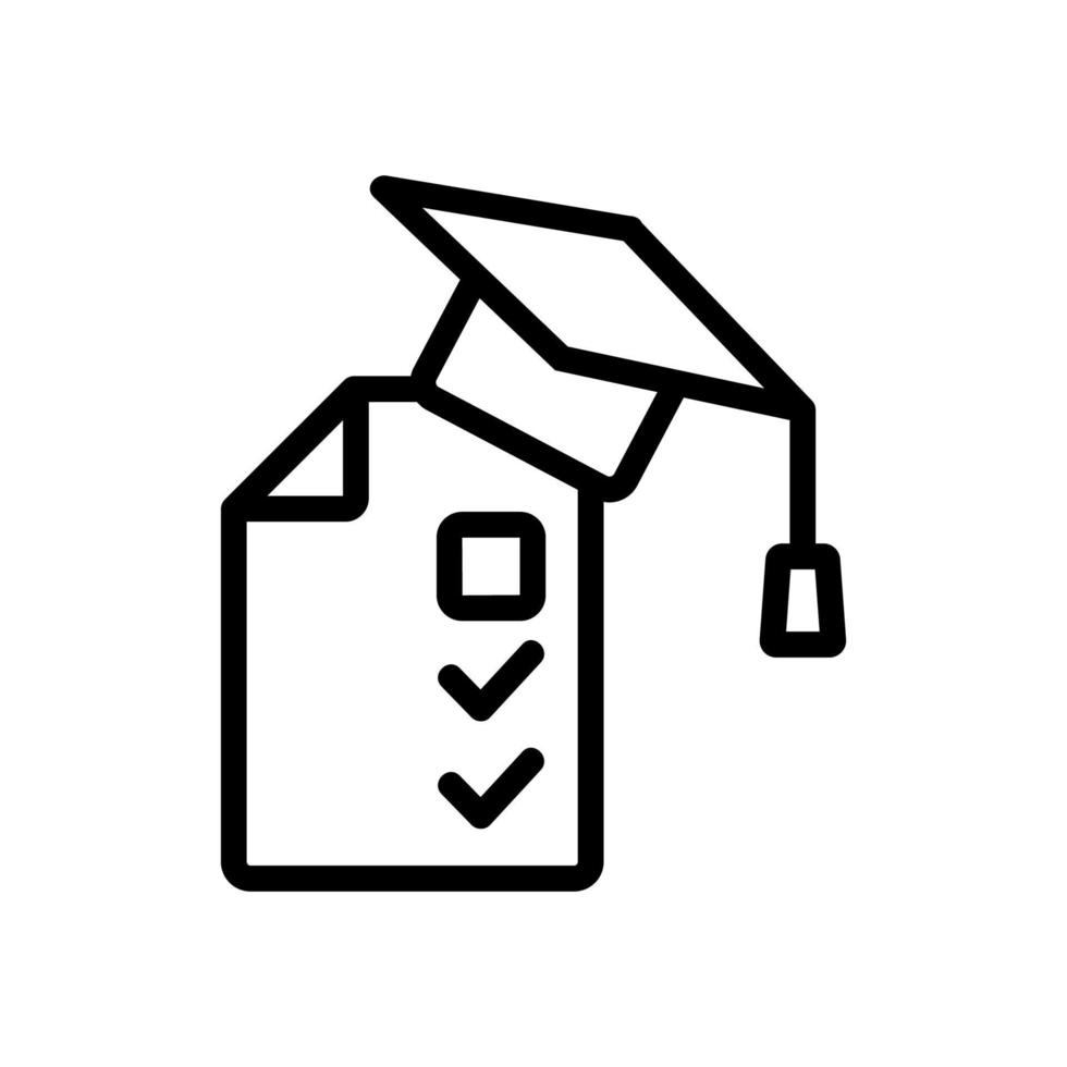 exam testing icon vector. Isolated contour symbol illustration vector