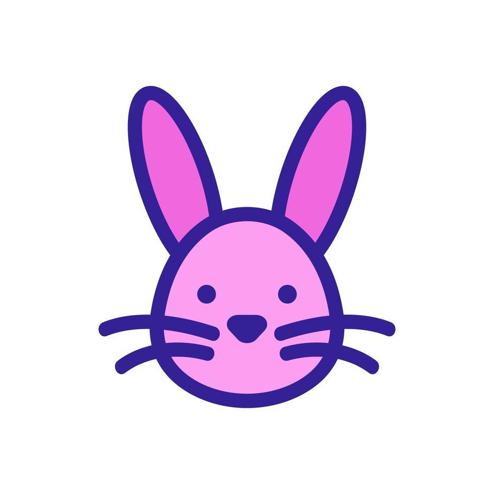 Easter bunny icon vector. Isolated contour symbol illustration vector