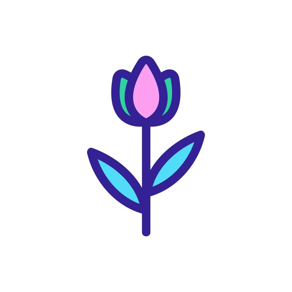 Flower icon vector. Isolated contour symbol illustration vector