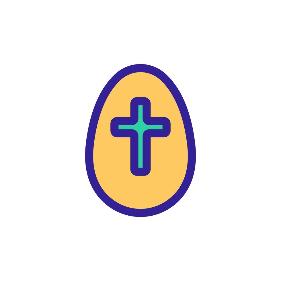 vector de icono de huevo de Pascua. ilustración de símbolo de contorno aislado