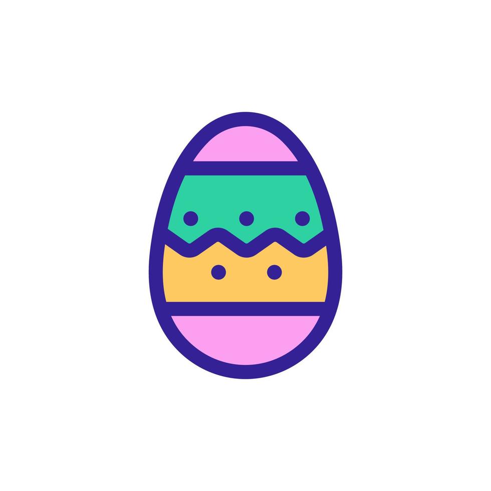 Easter egg icon vector. Isolated contour symbol illustration vector