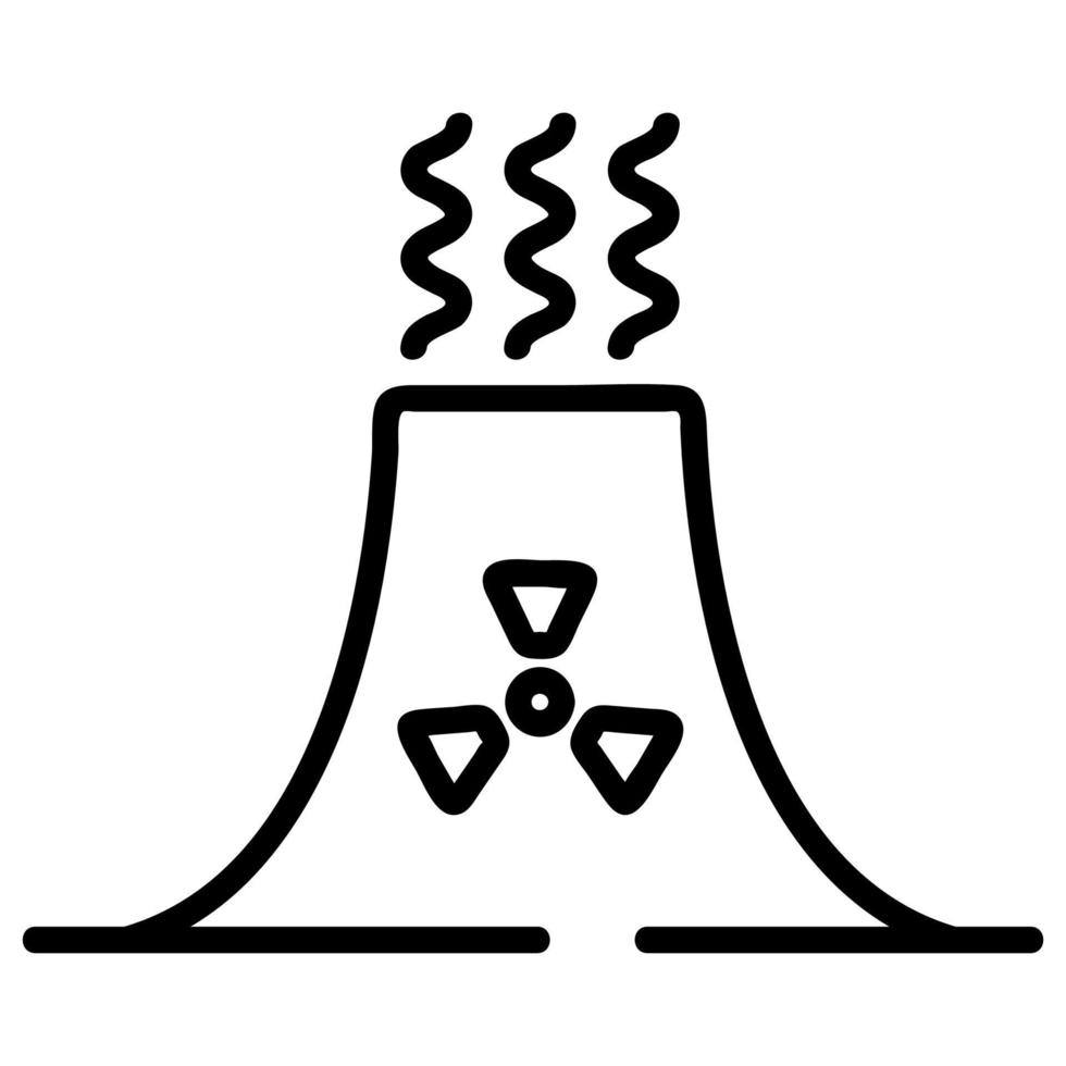 vector de icono de contaminación por radiación. ilustración de símbolo de contorno aislado