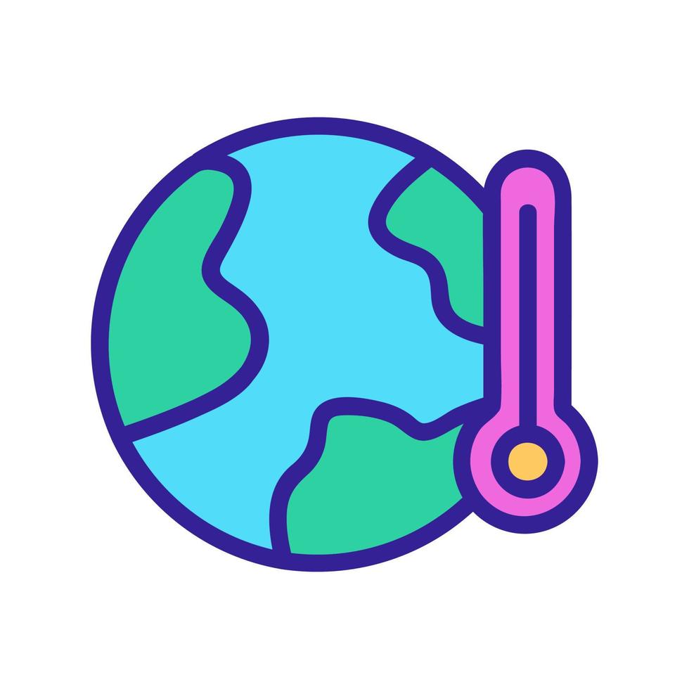 greenhouse effect icon vector. Isolated contour symbol illustration vector