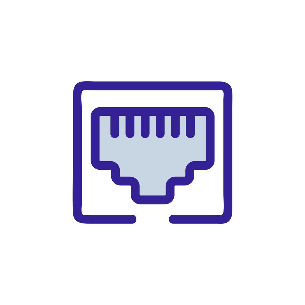 The outlet is an internet vector icon. Isolated contour symbol illustration