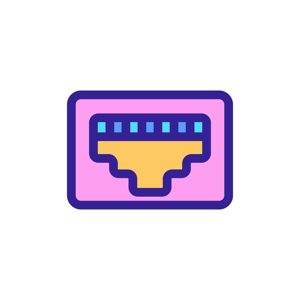 The outlet is an internet vector icon. Isolated contour symbol illustration