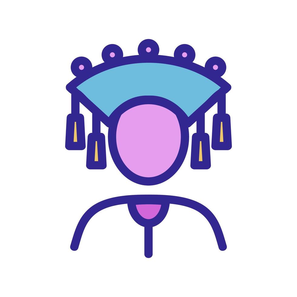 Japan ethnic group icon vector outline illustration