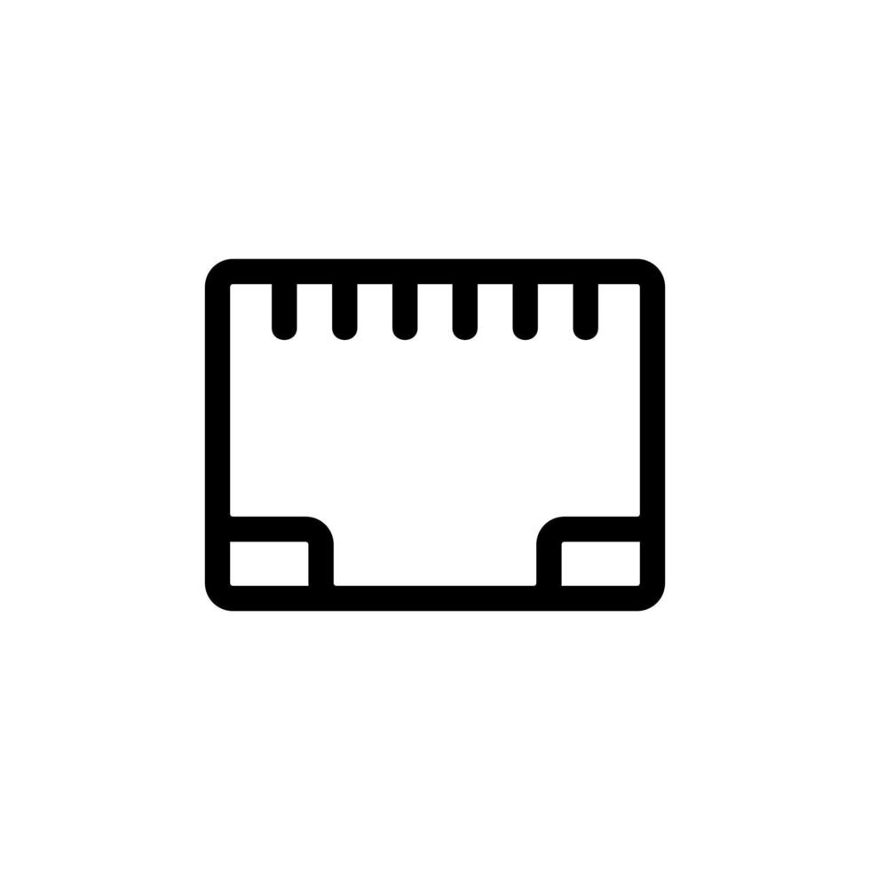 The outlet is an internet vector icon. Isolated contour symbol illustration