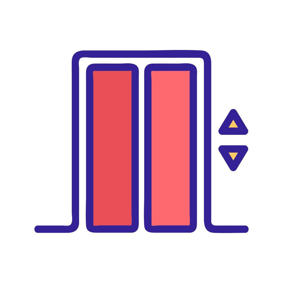 Elevator door icon vector. Isolated contour symbol illustration vector