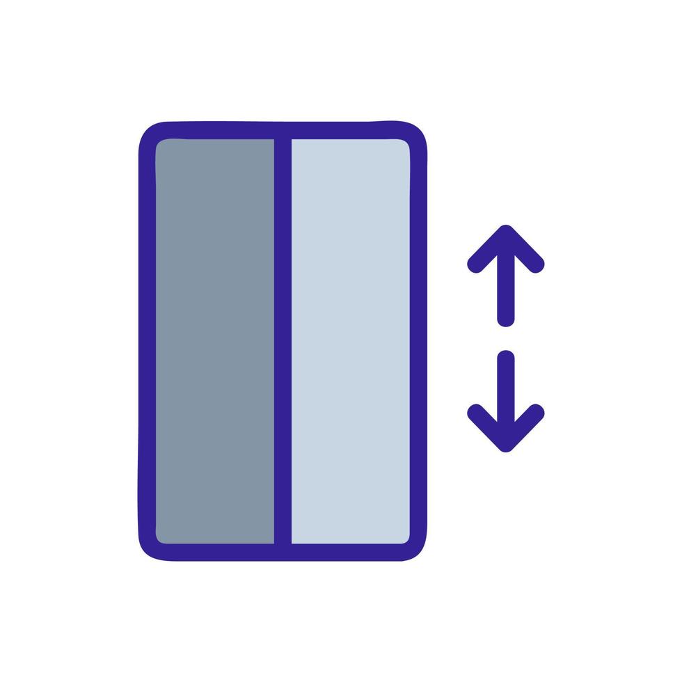 vector de icono de puerta de ascensor. ilustración de símbolo de contorno aislado