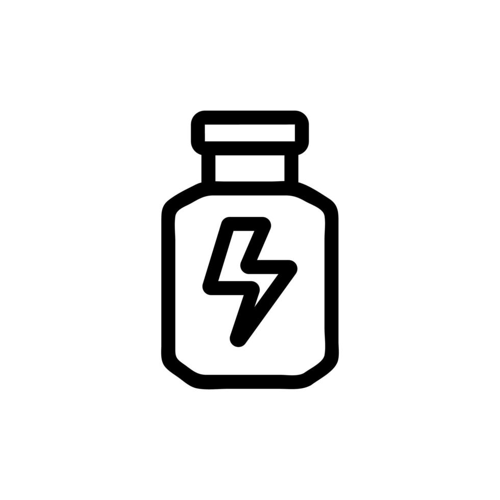 Energy drink icon vector. Isolated contour symbol illustration vector