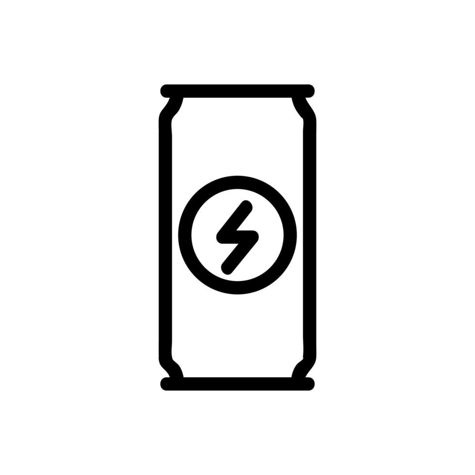 vector de icono de bebida energética. ilustración de símbolo de contorno aislado