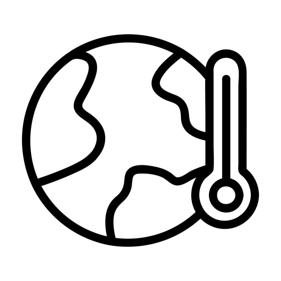 greenhouse effect icon vector. Isolated contour symbol illustration vector