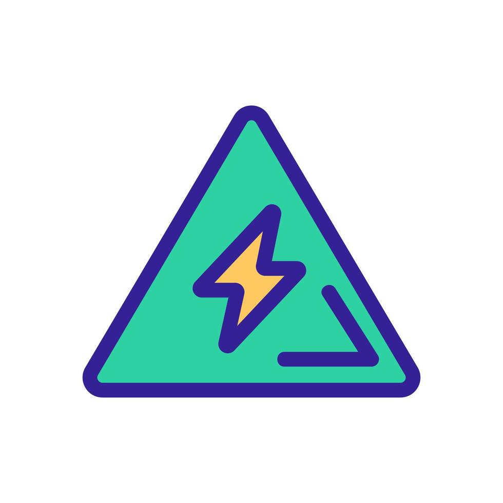 Gently electricity icon vector. Isolated contour symbol illustration vector