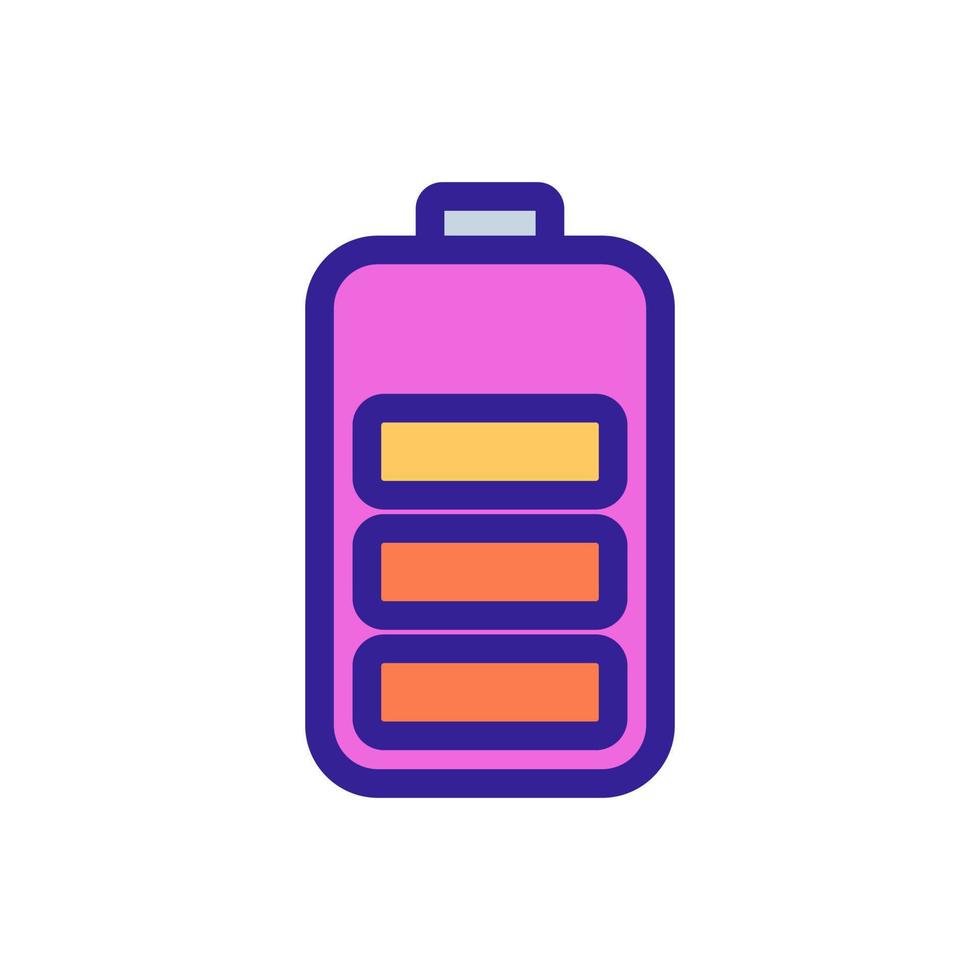 Battery icon vector. Isolated contour symbol illustration vector