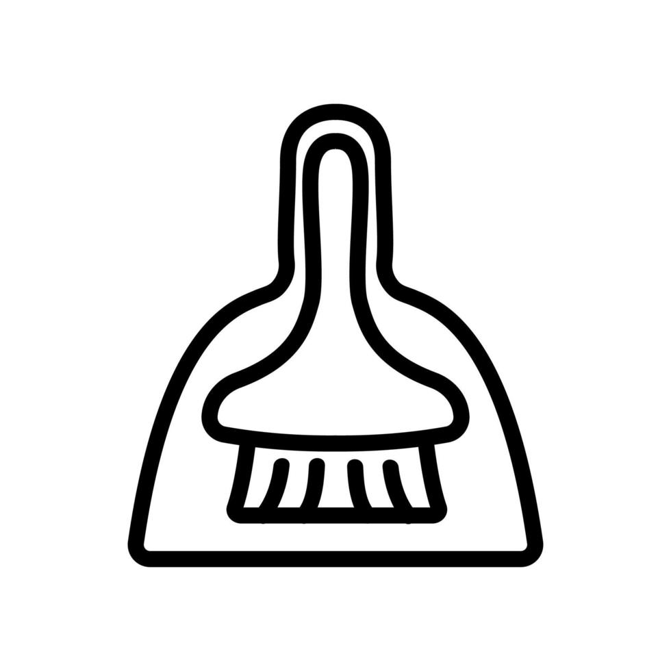 dustpan and brush set icon vector outline illustration 9951337 Vector