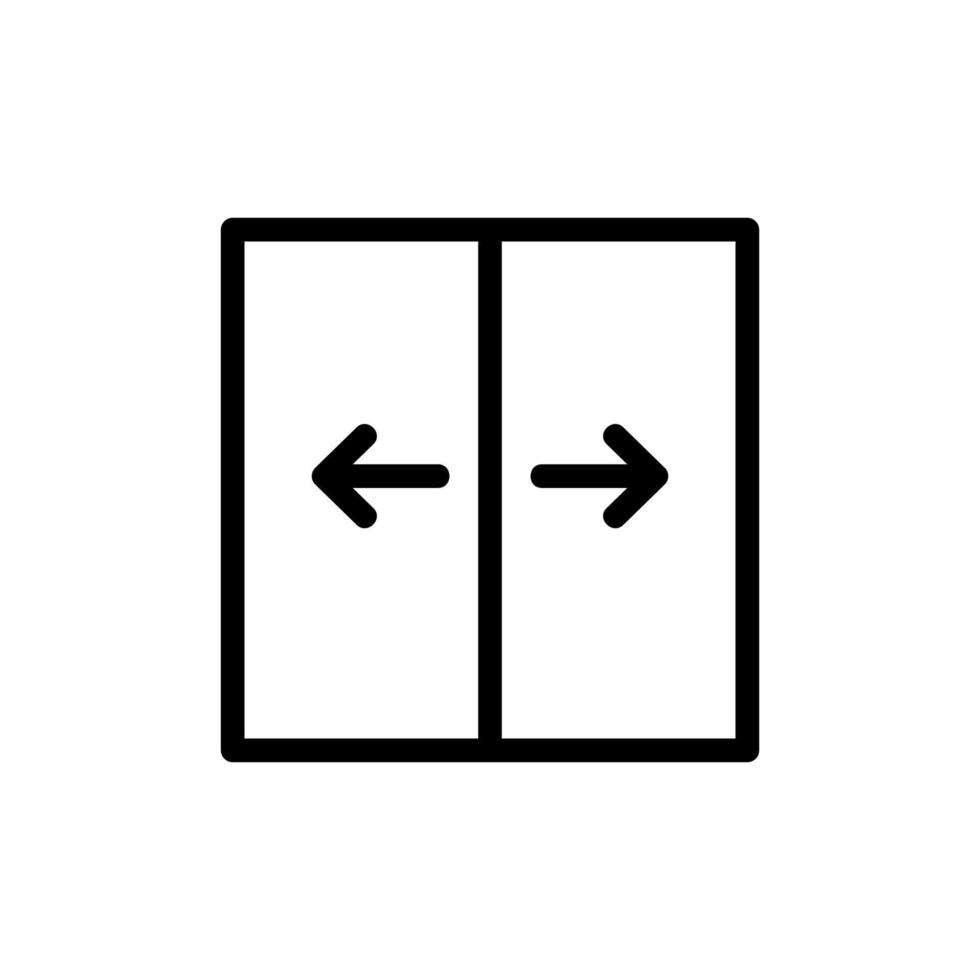 Elevator door icon vector. Isolated contour symbol illustration vector