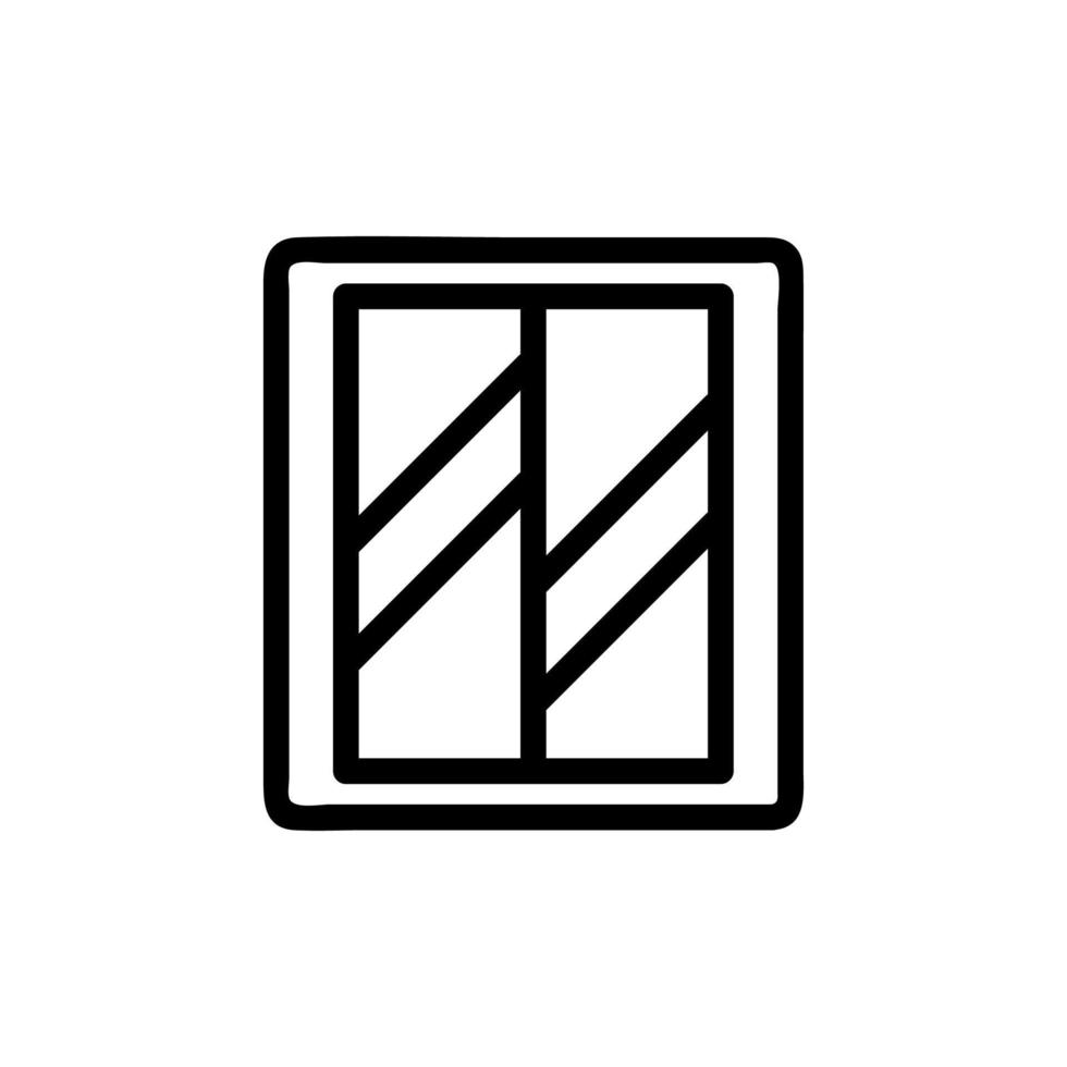 Elevator door icon vector. Isolated contour symbol illustration vector