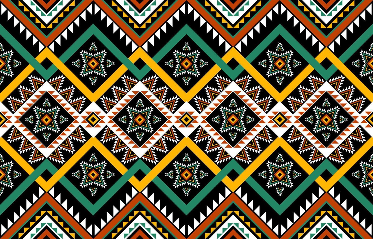 Geometric ethnic seamless pattern tribal traditional. Flower decoration. Design for background, illustration, wallpaper, fabric, texture, batik, carpet, clothing, embroidery vector
