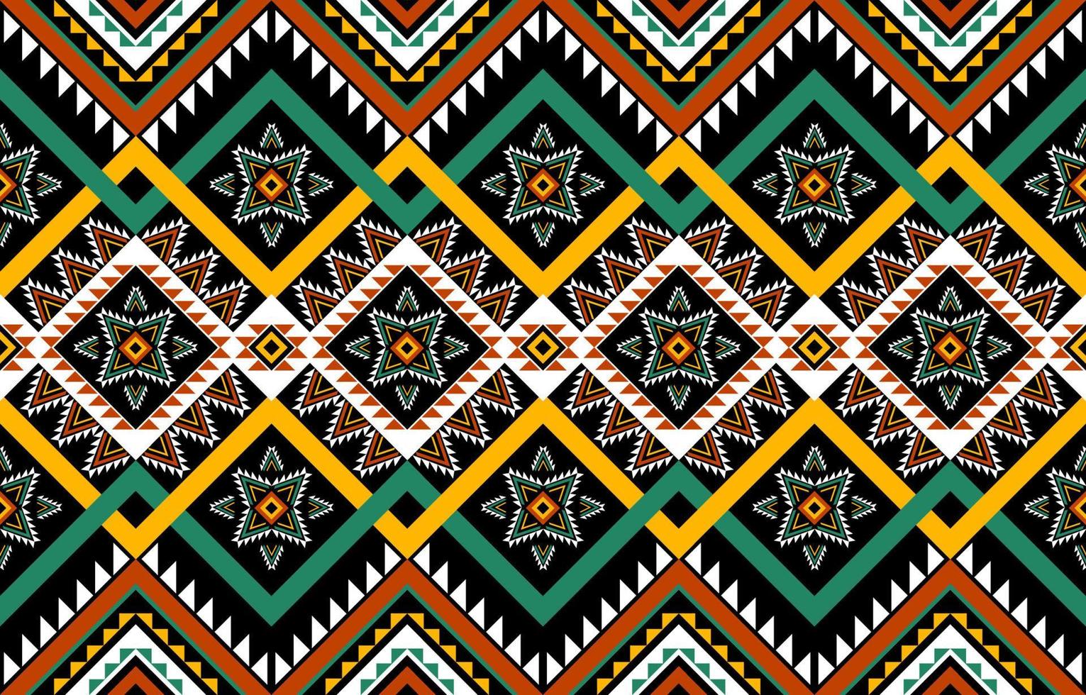 Geometric ethnic seamless pattern tribal traditional. Flower decoration. Design for background, illustration, wallpaper, fabric, texture, batik, carpet, clothing, embroidery vector