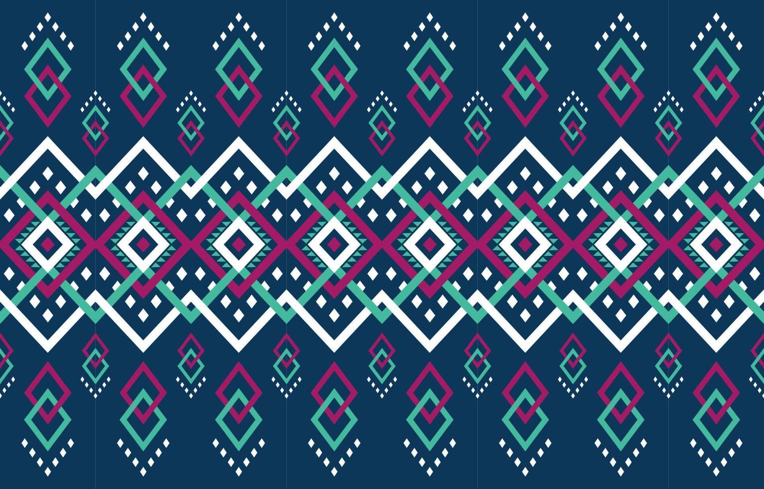 Geometric ethnic seamless pattern tribal traditional. design for background, illustration, wallpaper, fabric, texture, batik, carpet, clothing, embroidery vector