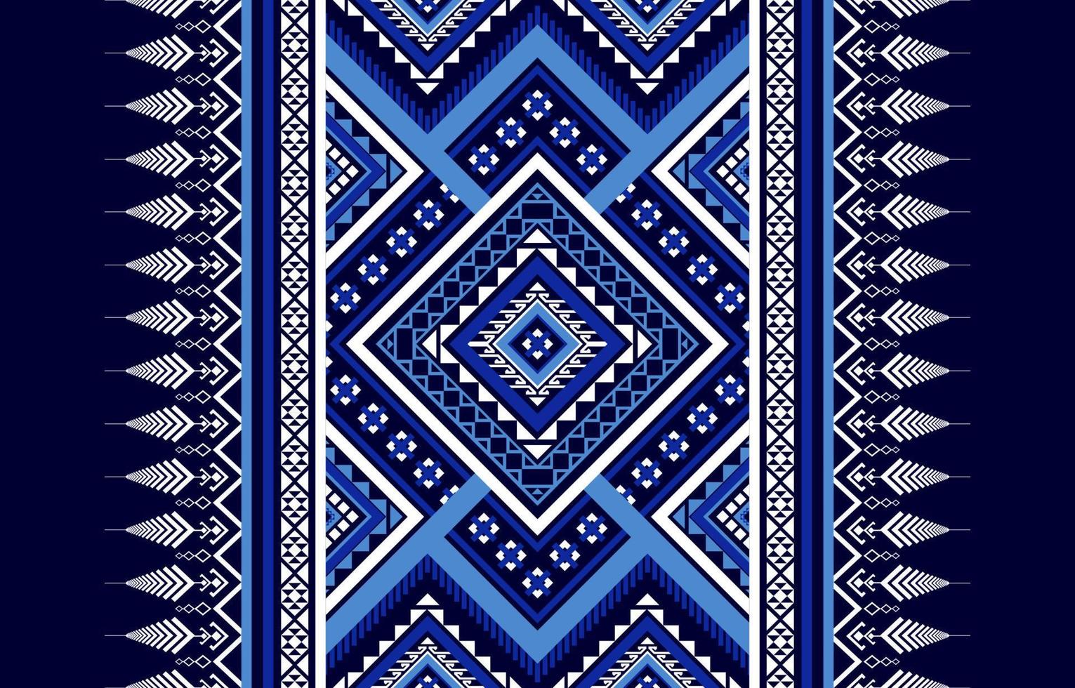 Geometric ethnic seamless pattern. Traditional tribal style. Decorations blue. Design for background,illustration,texture,fabric,wallpaper,clothing,carpet,batik,embroidery vector