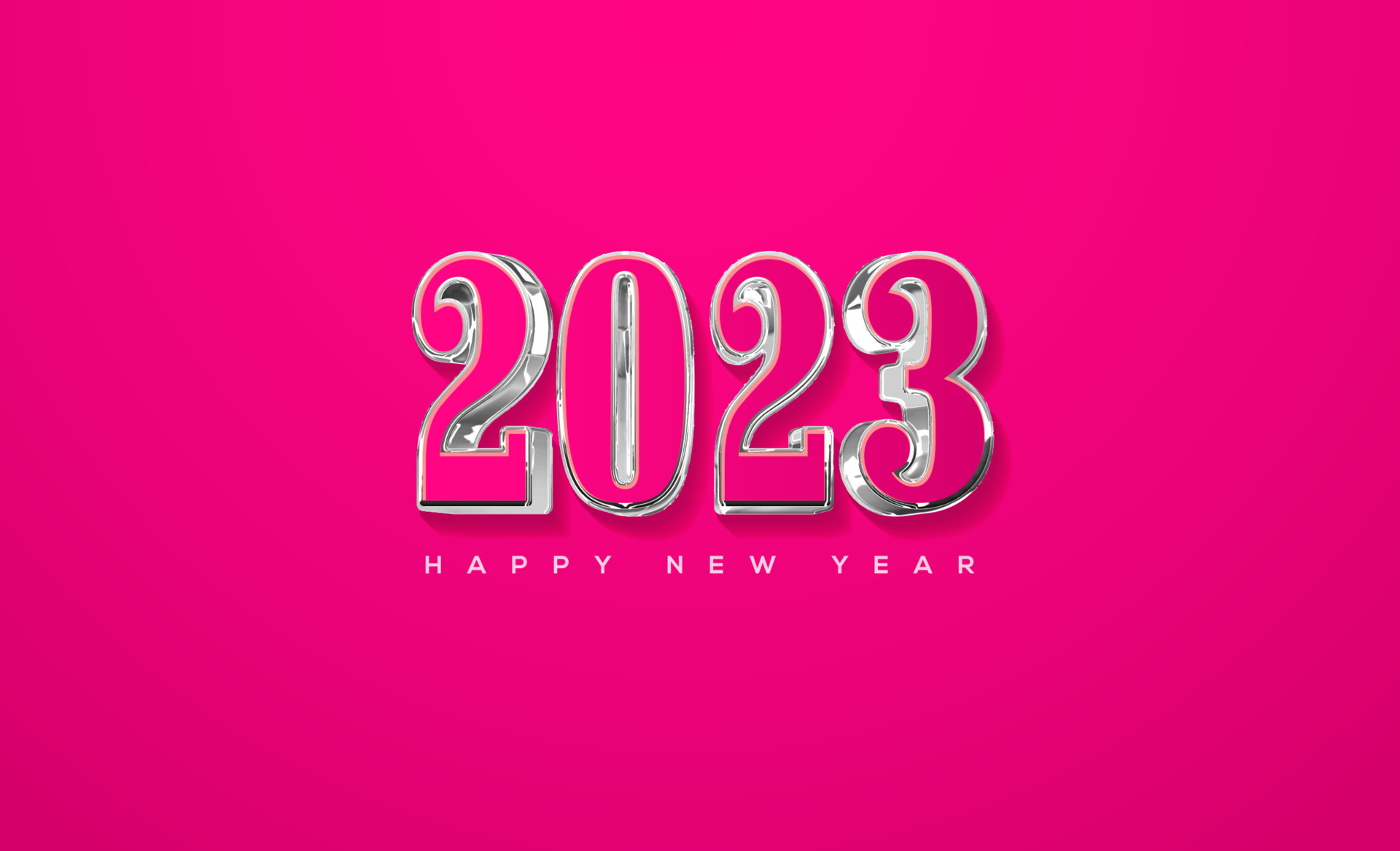 Simple and classic pink happy new year number 2023 9951424 Vector Art at Vecteezy