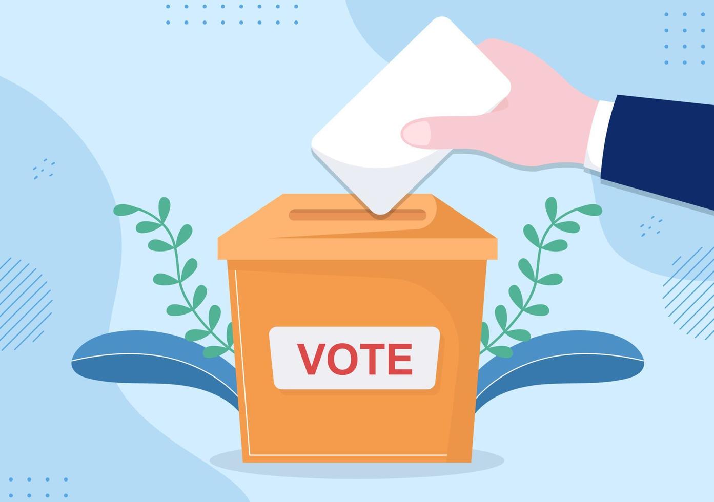Political Candidate Cartoon Hand Drawn Illustration with Debates Concept for Promotion, Election Campaign, Active Discussion and Get Votes vector