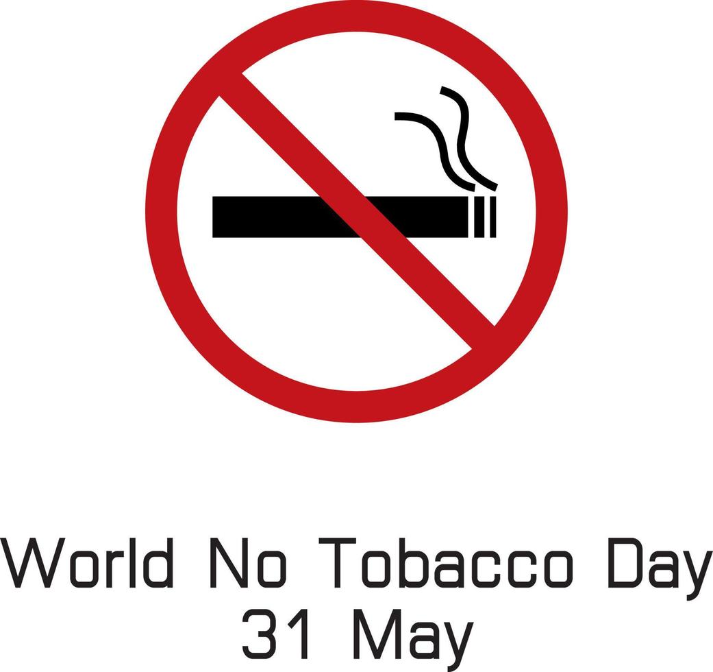 logotipo de fumar del día mundial sin tabaco vector