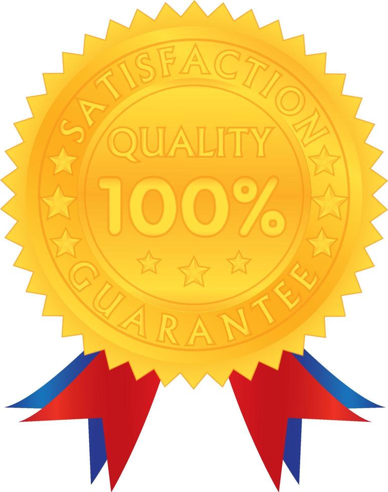 100 percent guarantee satisfaction quality vector