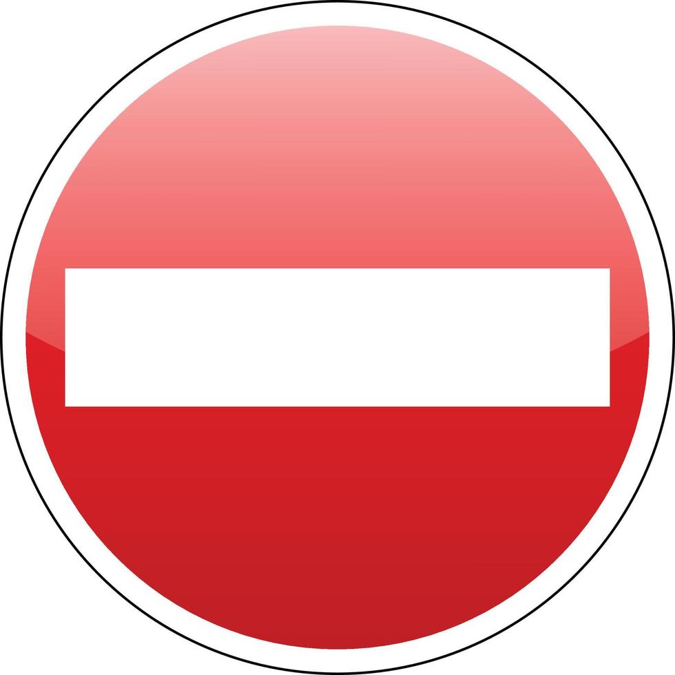 vector no entrance sign red